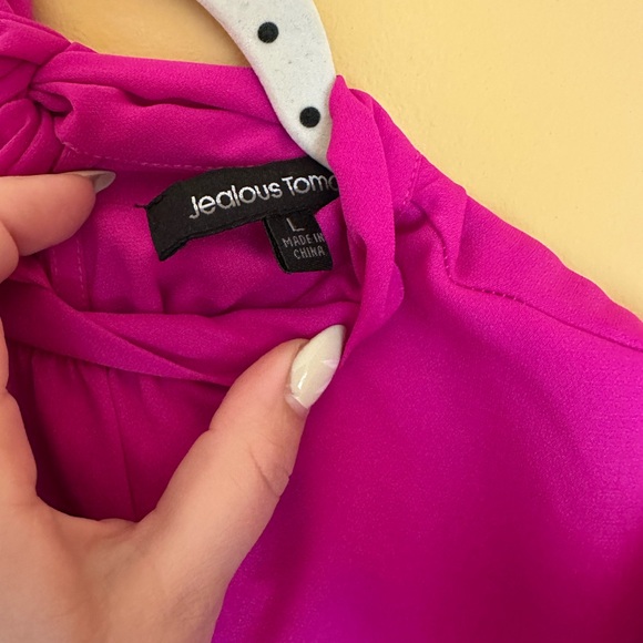 Jealous Tomato Pink Puff Sleeve Ruffled Blouse - Picture 3 of 9